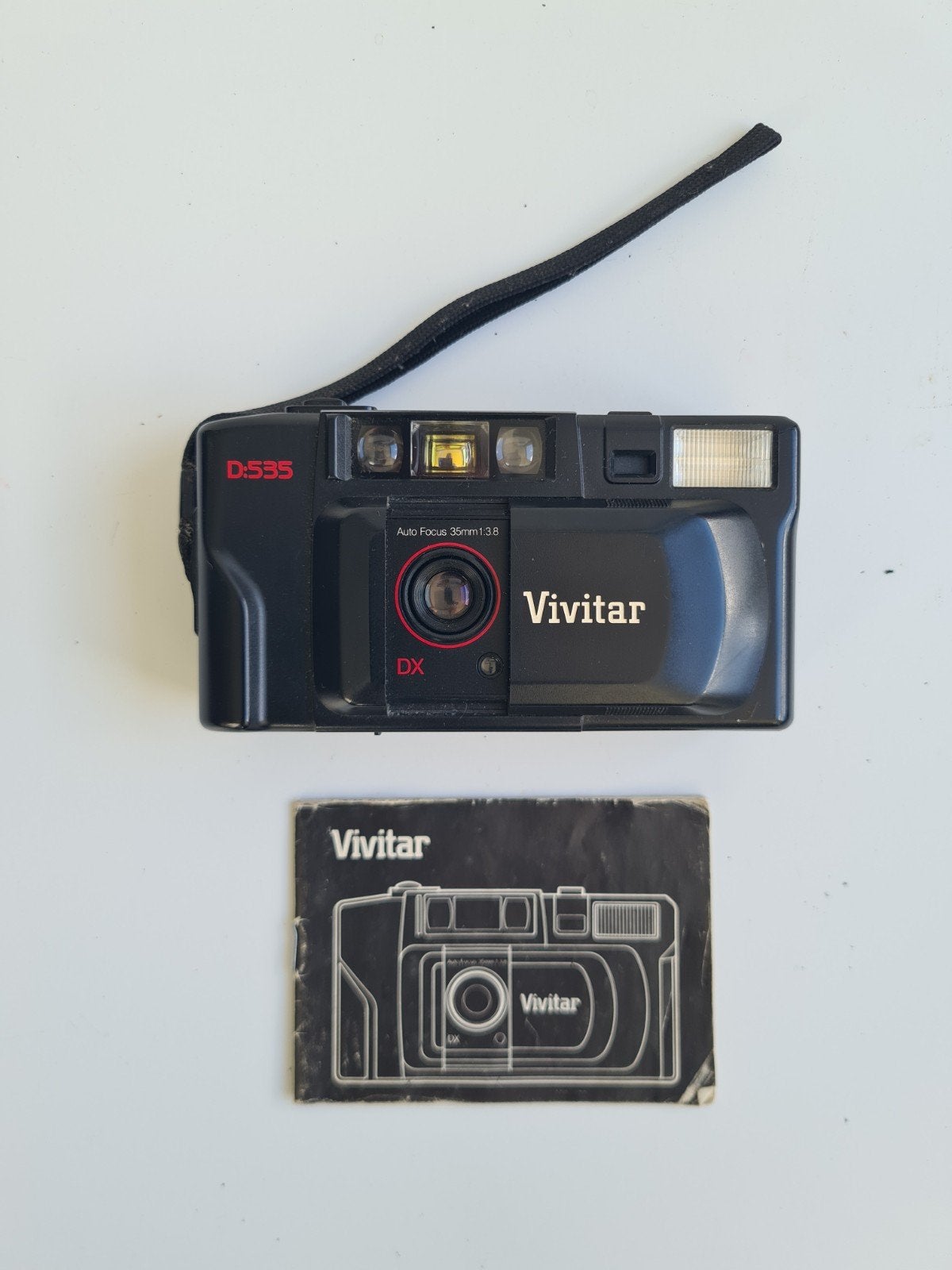 Vivitar D:535 DX Autofocus 35mm camera met polsriem, Verzenden, Compact, Overige Merken