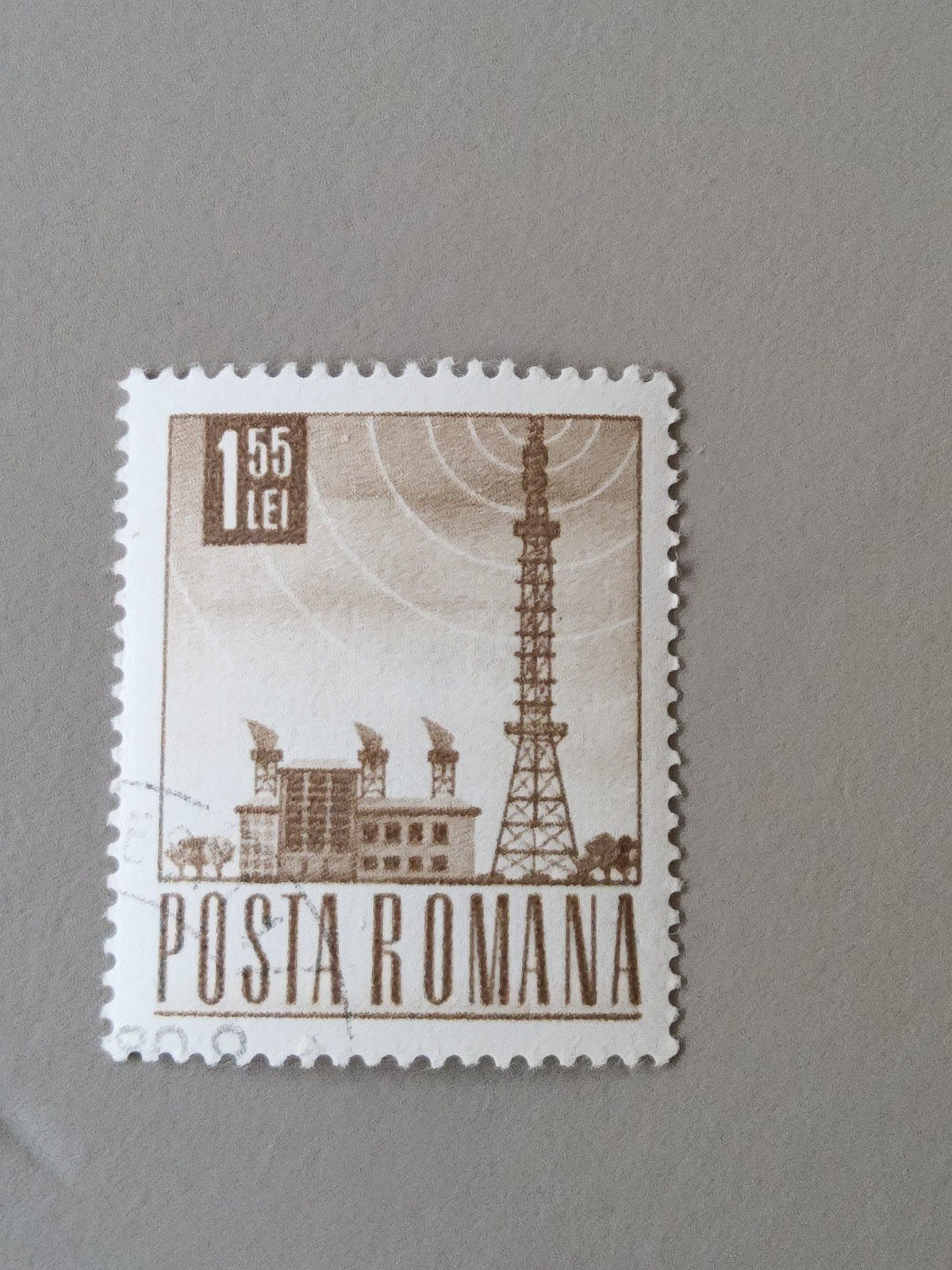 Postzegel Roemenië - Posta Romana 1.55 Lei, Verzenden, Overige landen, Gestempeld
