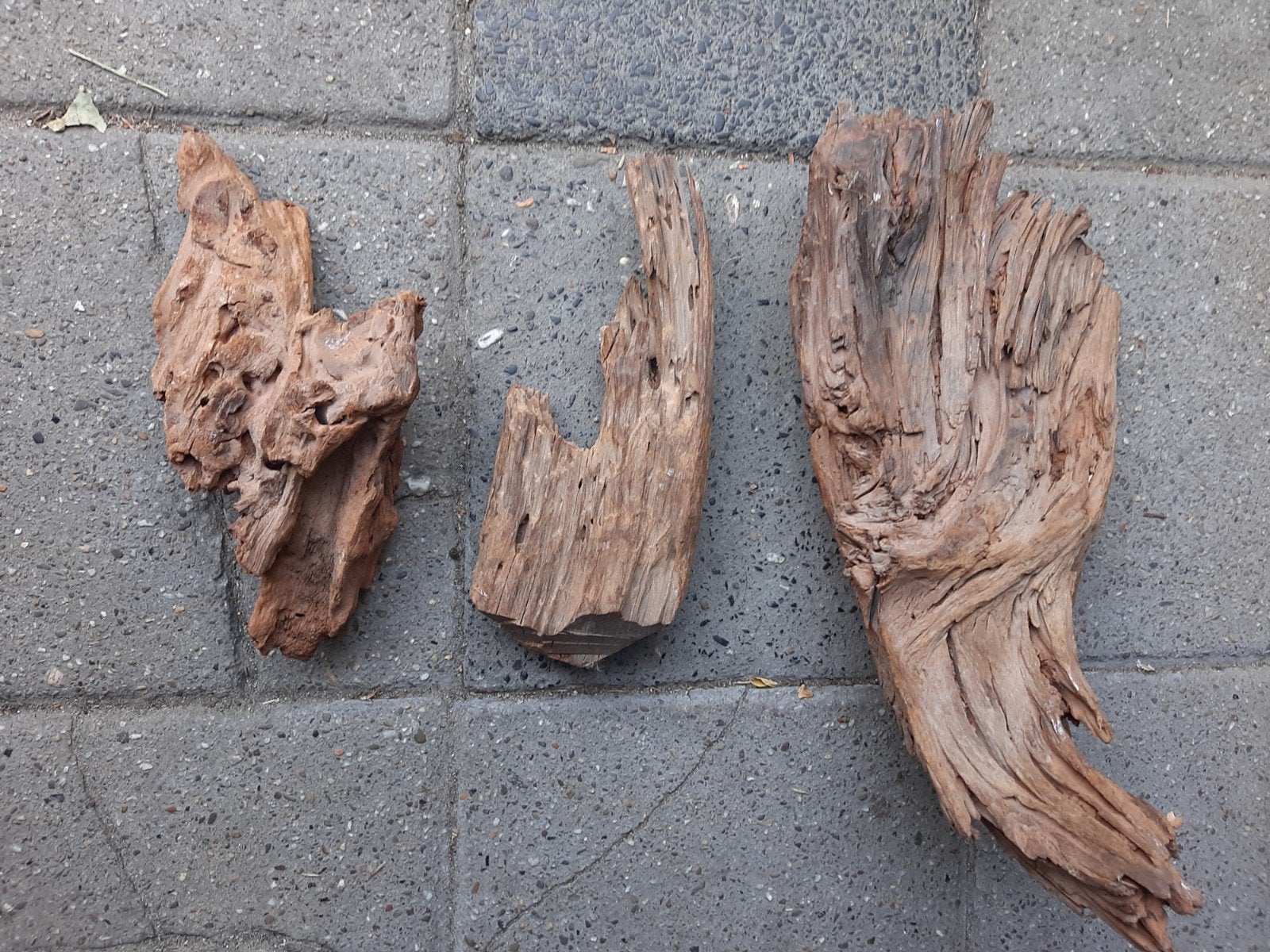 3 stuks kienhout, Ophalen, Gebruikt, Decoratie