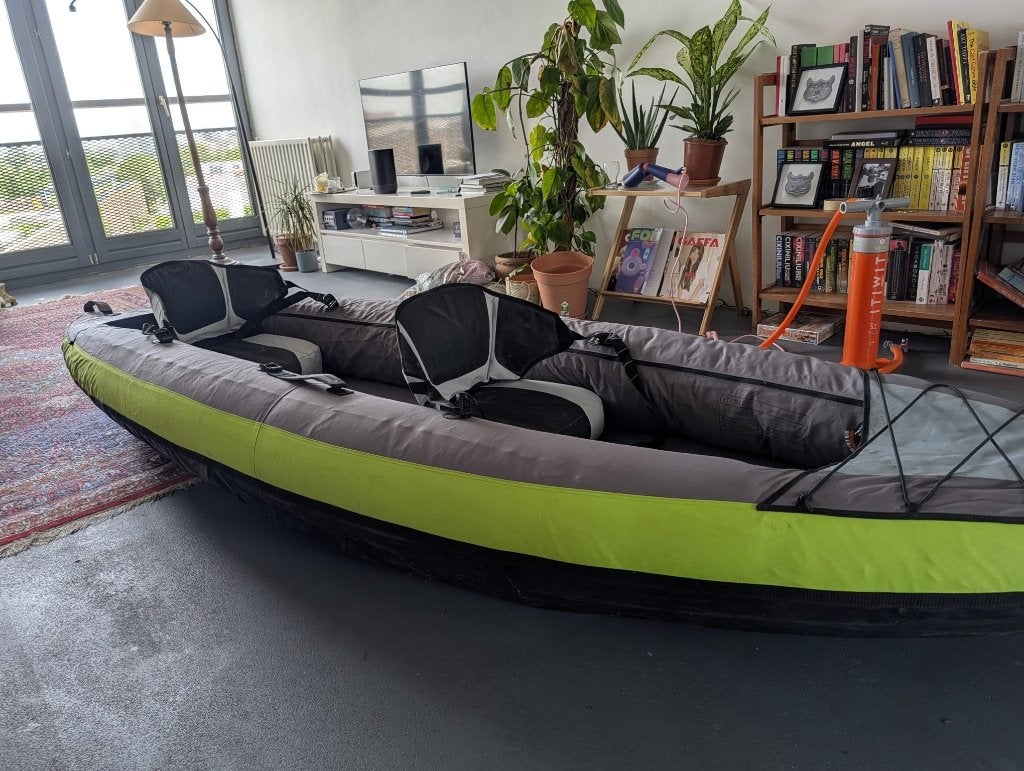 Itiwit 2-Person Inflatable Kayak + 2 Paddles & Pump, Ophalen, Gebruikt, 2-persoons