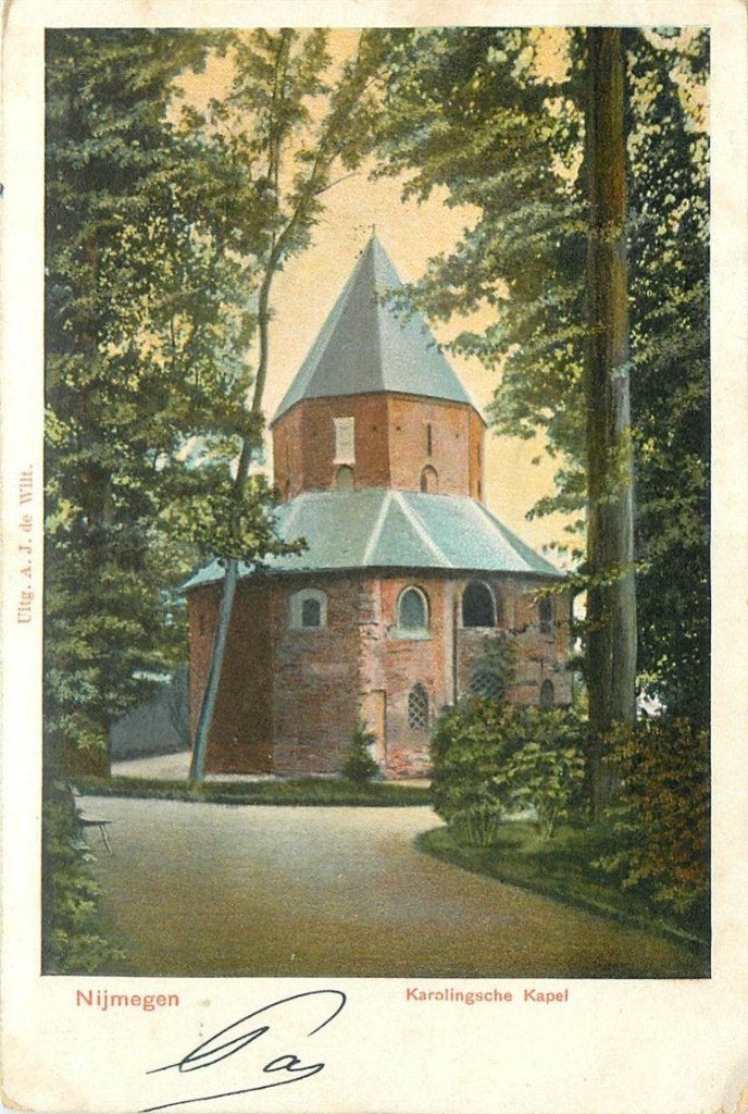 701-384-017 Nijmegen Karolingische Kapel, Verzamelen, Ansichtkaarten | Nederland, Verzenden, Voor 1920, Gelderland