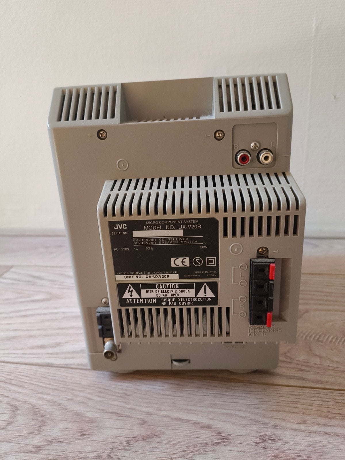 JVC UX-V20R Micro set + Speakers + Afstand bediening., Ophalen of Verzenden, Gebruikt, Cd-speler, JVC