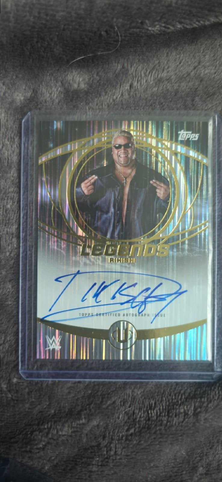 Topps WWE Legends Rikishi Autograph Kaart, Ophalen of Verzenden, Zo goed als nieuw, Losse kaart