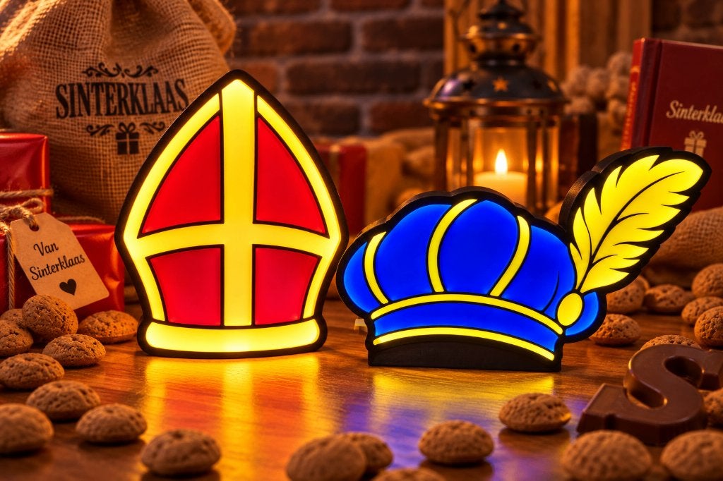 Sinterklaas en Piet led lampen