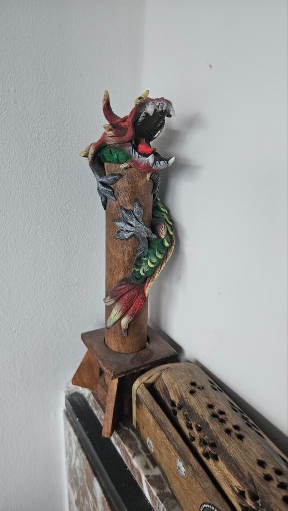 Wierrook houder draak, Antiek en Kunst, Kunst | Beelden en Houtsnijwerken, Ophalen