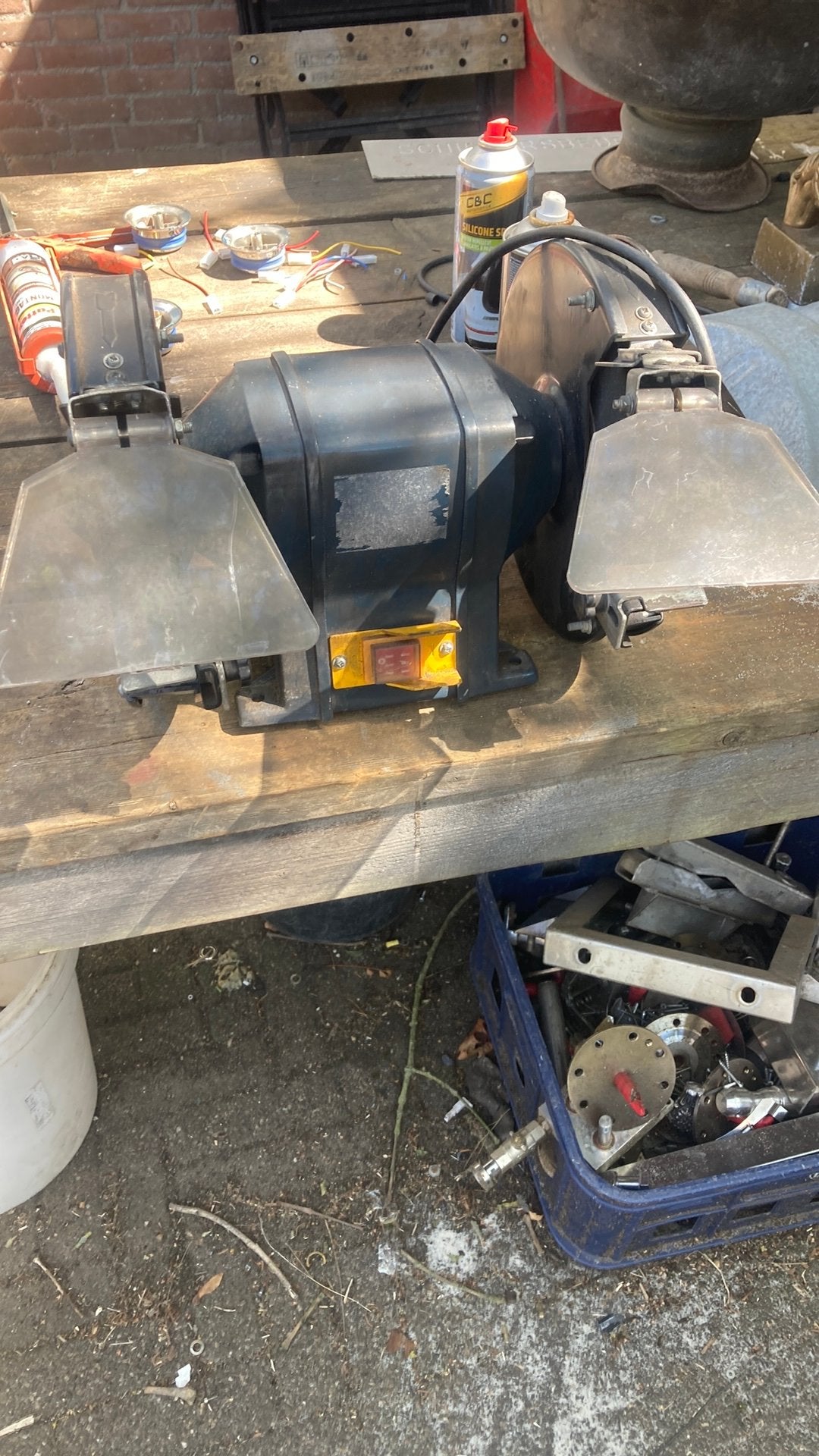 Dubbele slijpsteen machine met stenen 200 mm rond, Ophalen, Nieuw