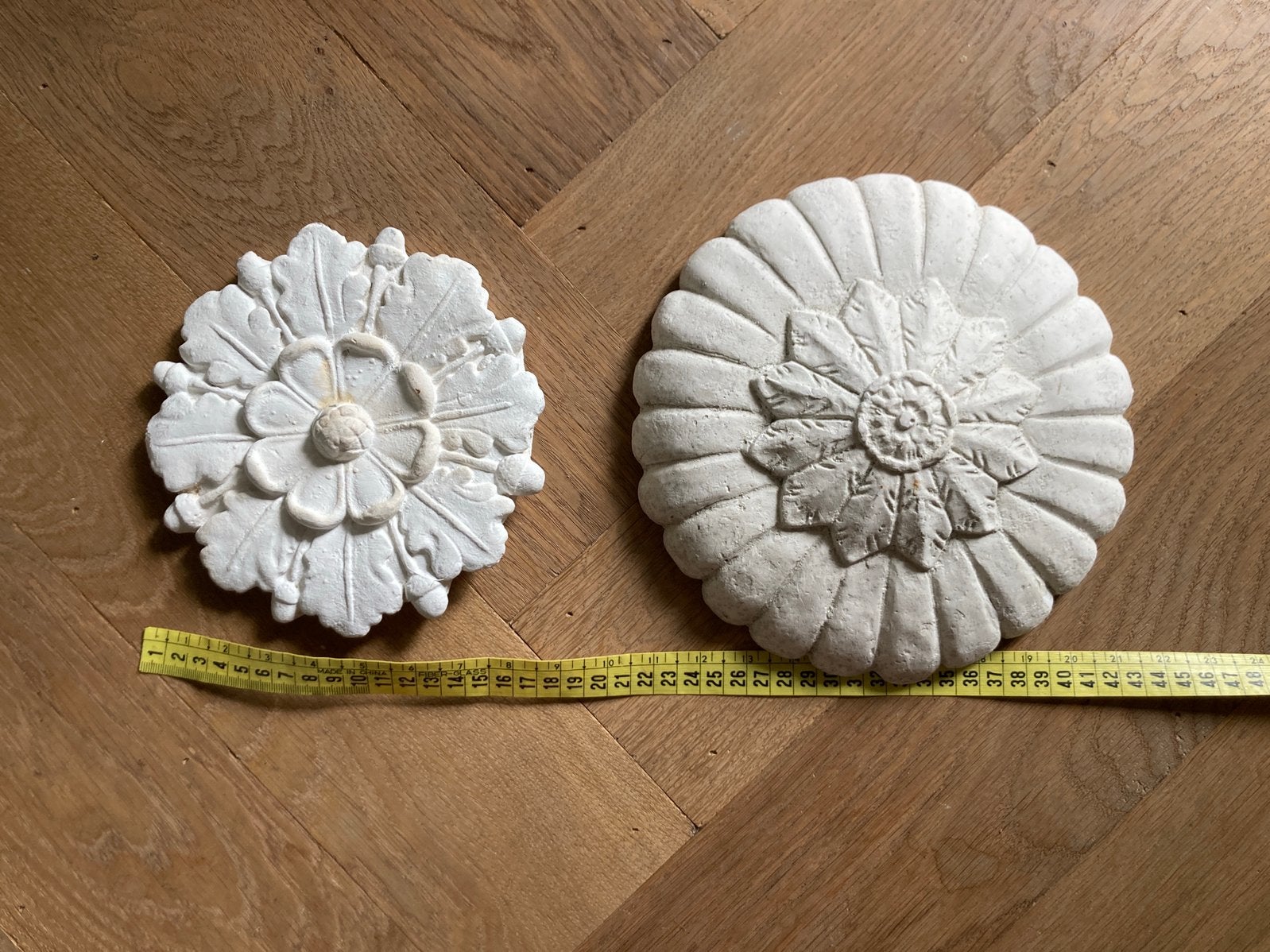Gips ornament eikels bloem floral gipsen, Ophalen of Verzenden, Zo goed als nieuw, Minder dan 4 cm, Overige materialen