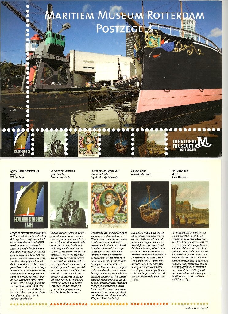 Carnet Persoonlijke zegels Maritiem Museum Rotterdam, postfr, Postzegels en Munten, Ophalen of Verzenden, Postfris