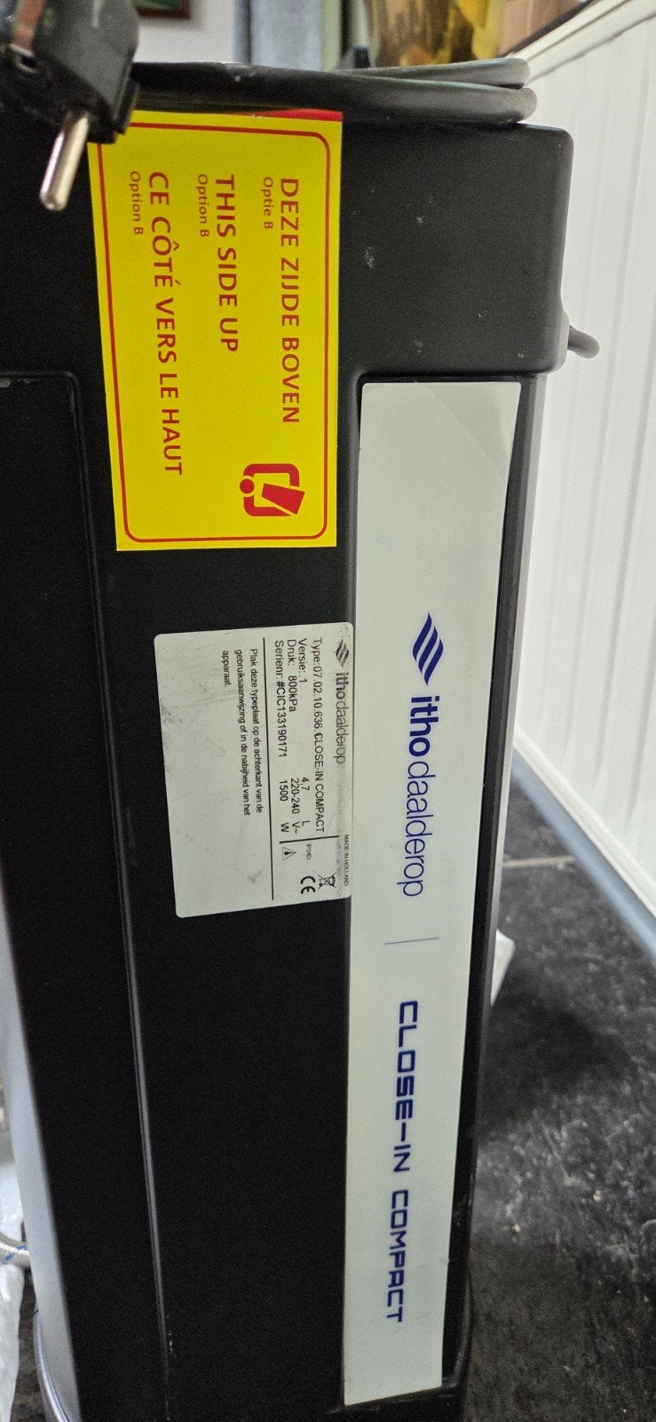 Itho Daalderop Close-in Compact boiler met kraan, Zilver, Ophalen of Verzenden, Metaal, Overige merken