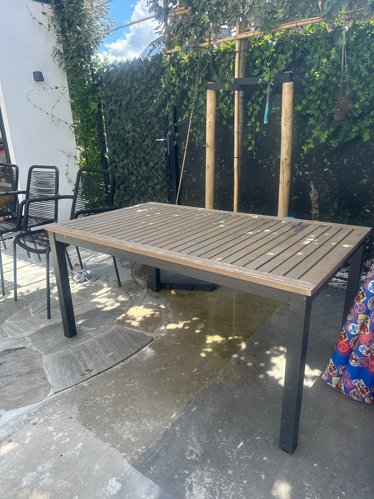 Le Sud tafel en 3 stoelen (opknapper/onderdelen), Ophalen, Gebruikt, Eettafel, 3 zitplaatsen