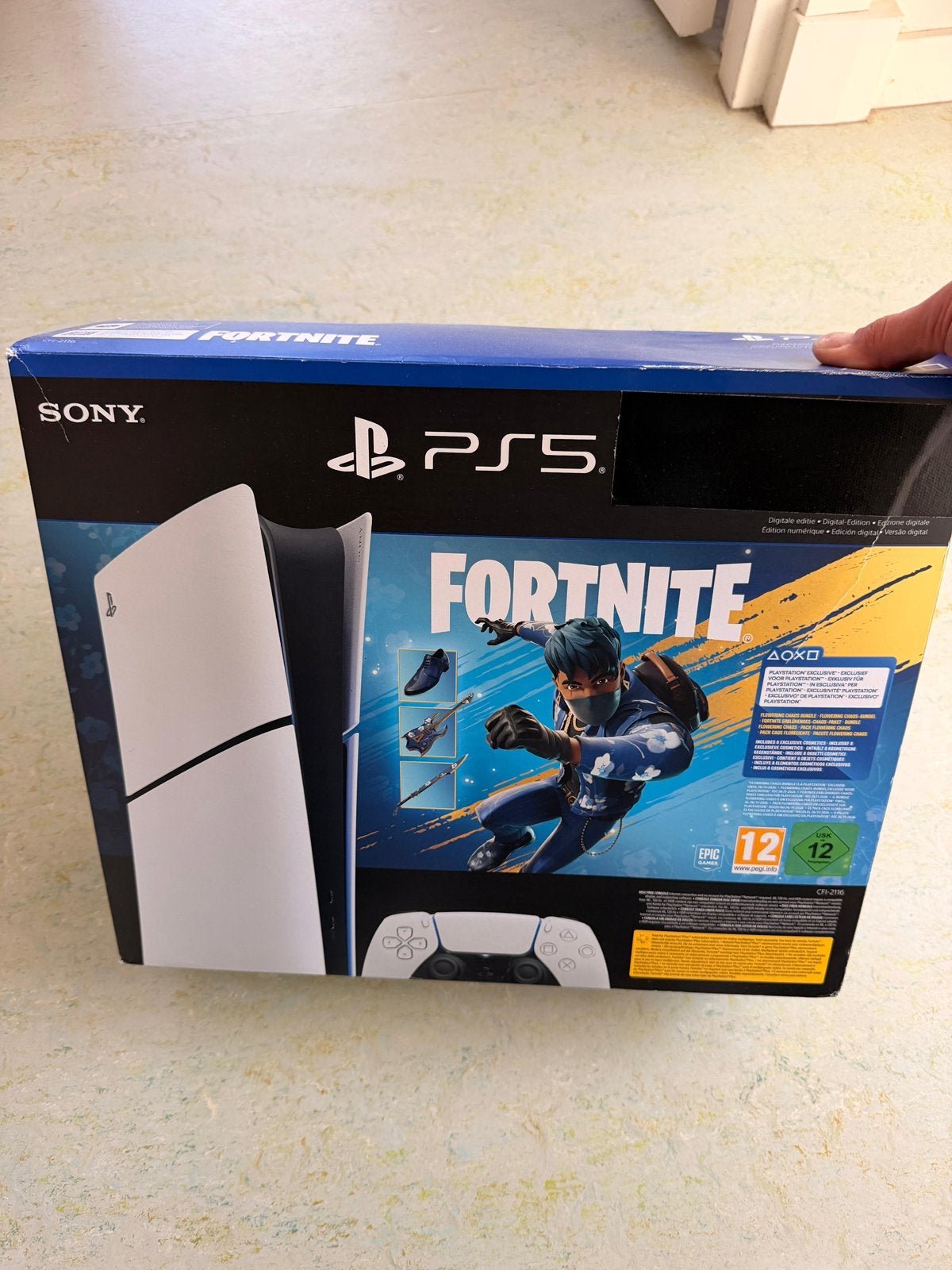 Sony PlayStation 5 Digital 825GB Fortnite, Spelcomputers en Games, Spelcomputers | Sony PlayStation 5, Ophalen, Zo goed als nieuw