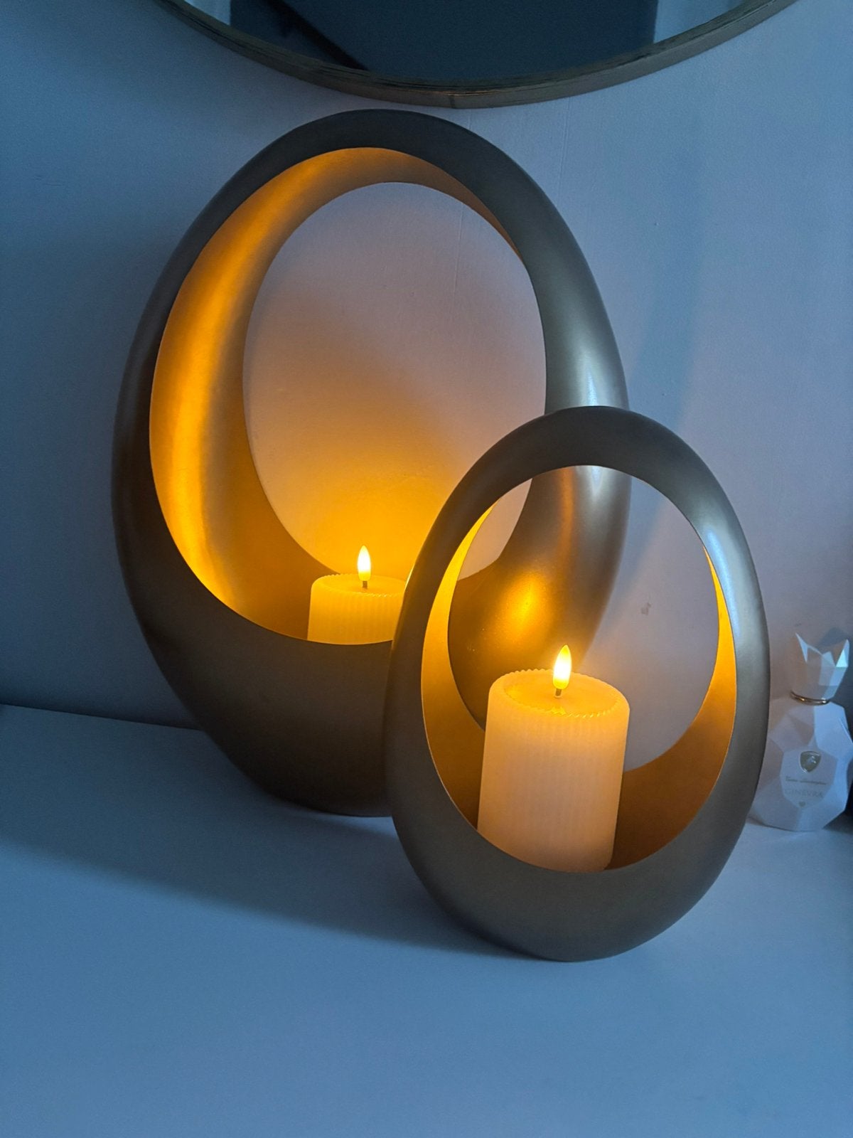 Richmond decoratie kandelaar set, Verzenden, Zo goed als nieuw, E27 (groot), Led-lamp