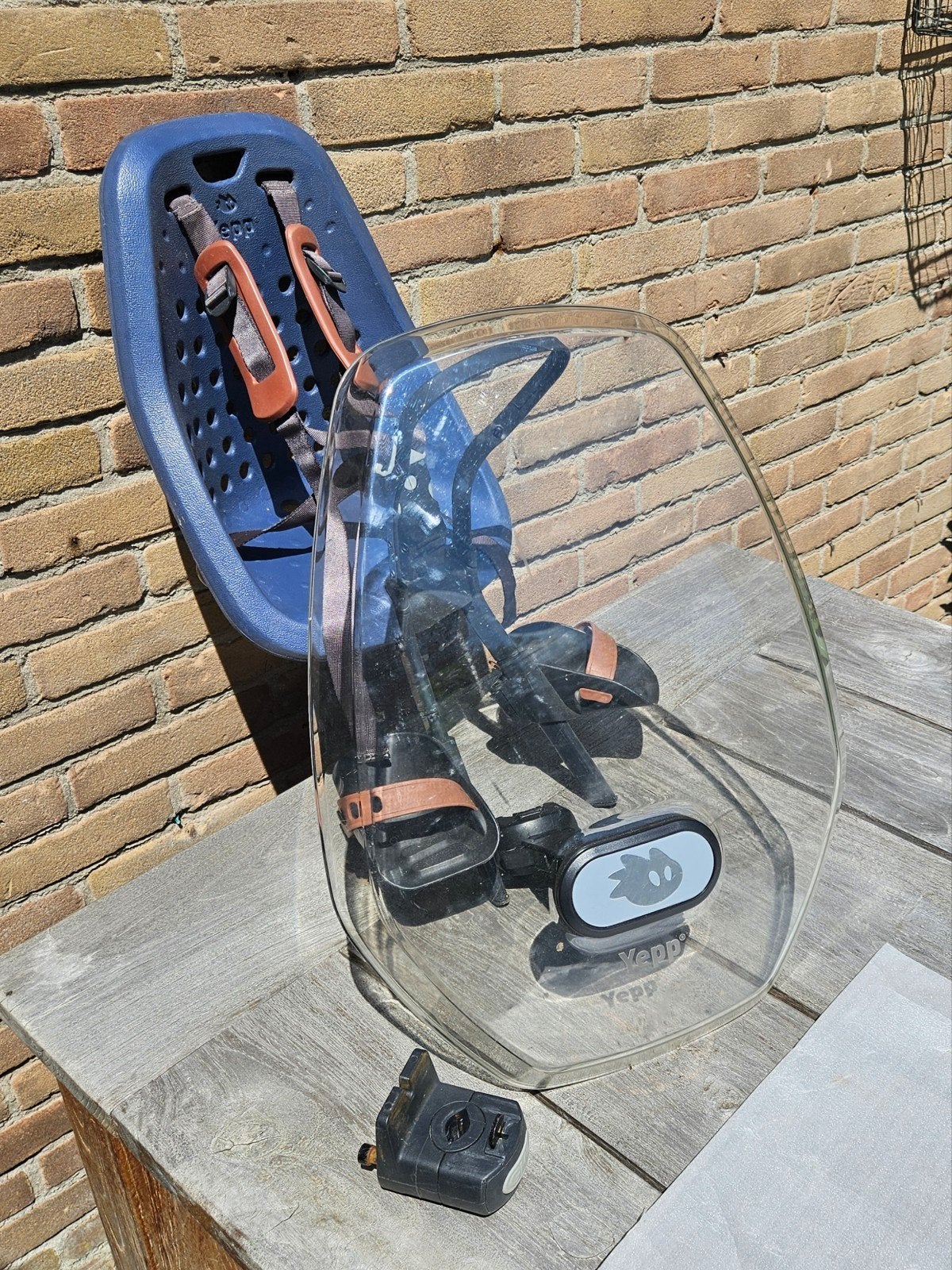 GMG Yepp Fietsstoeltje Voorzitje - Veilig en Comfortabel, Ophalen, 0 t/m 13 kg, Gebruikt, Voetsteuntjes
