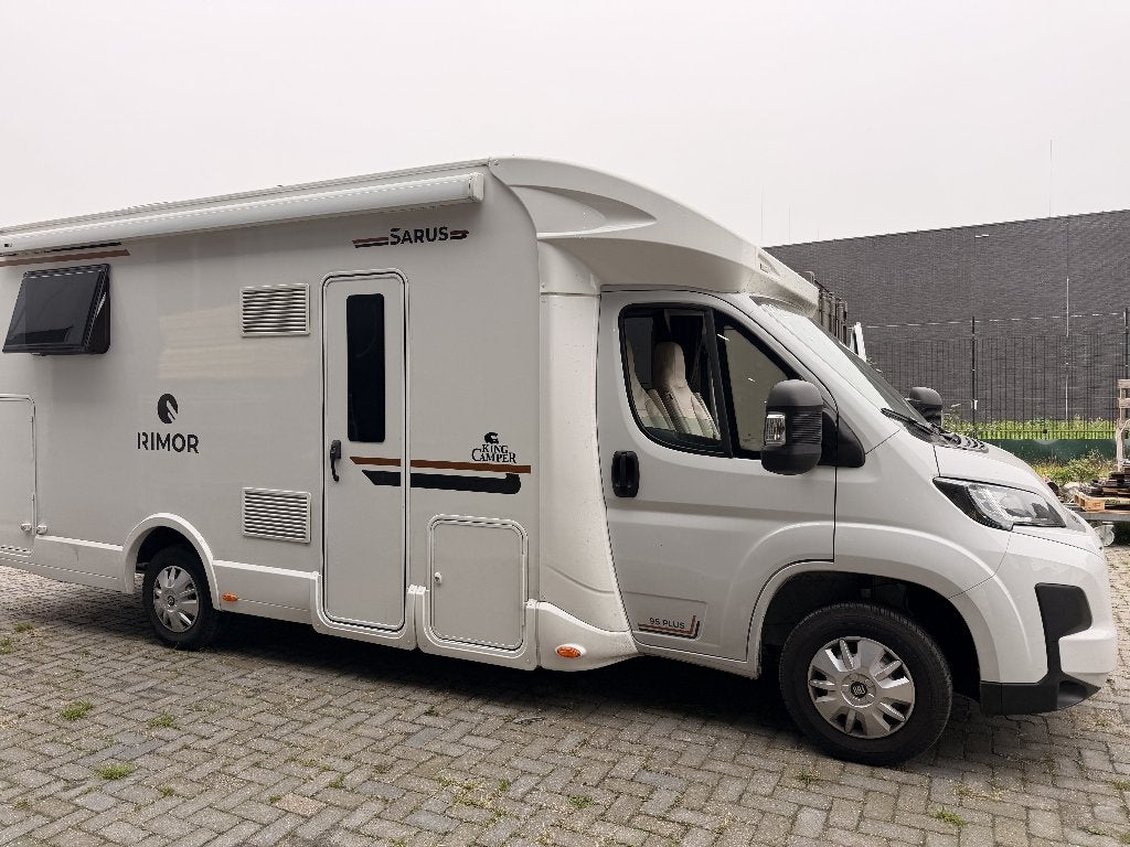 Luxe Rimor Sarus 95 semi-integraal camper, ABS, Ringverwarming, Fiat, Raamblindering