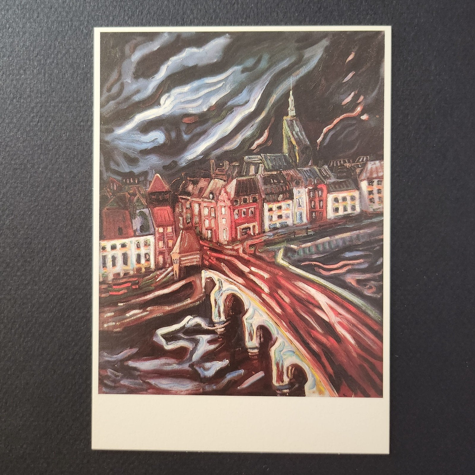 A1 Kunstkaart Aad de Haas - Gezicht op Maastricht (1954), Verzenden, 1980 tot heden, Ongelopen, Cultuur en Media
