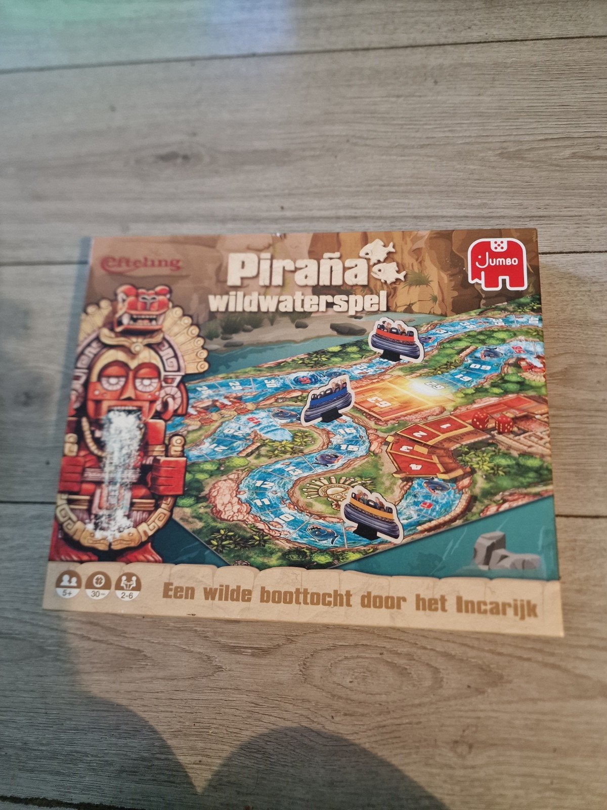 Efteling Piraña Wildwaterspel - Puntgaaf, Hobby en Vrije tijd, Vijf spelers of meer, Ophalen of Verzenden, Zo goed als nieuw, Jumbo