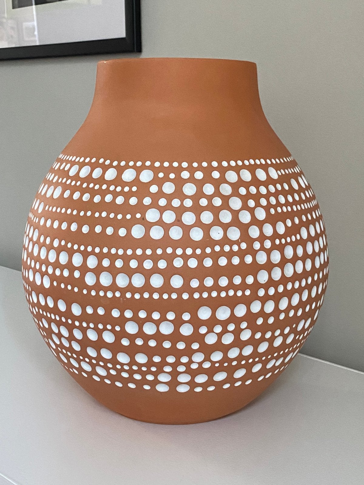 Ikea Jonsberg vaas Terracotta, Ophalen, Zo goed als nieuw