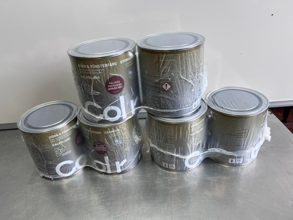 Zweeds Rood Verf voor Deuren & Kozijnen - 6x 500ml, Ophalen of Verzenden, Nieuw