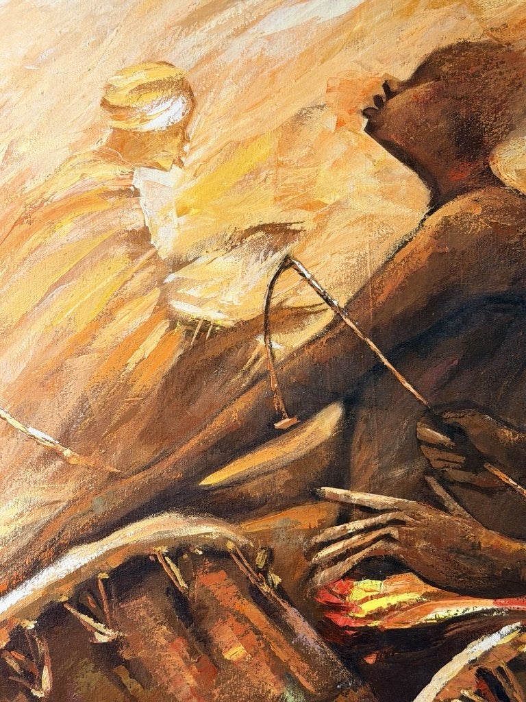 Groot Afrikaans painting by Godwin Adjei Sowah "vibration", Ophalen