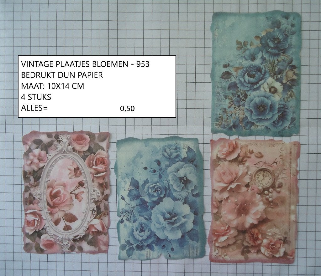 ⚠️nu 0,15 hele set : plaatjes bloemen 953 ( alleen verzenden, Hobby en Vrije tijd, Scrapbooking, Ophalen, Nieuw, Papier of Karton