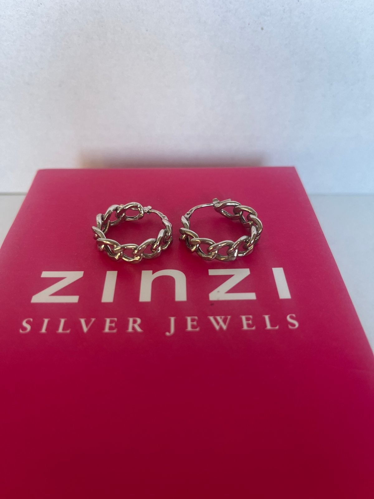 Zinzi Zilveren Oorbellen - Schakeldesign, Ophalen of Verzenden, Nieuw, Zilver, Hangers