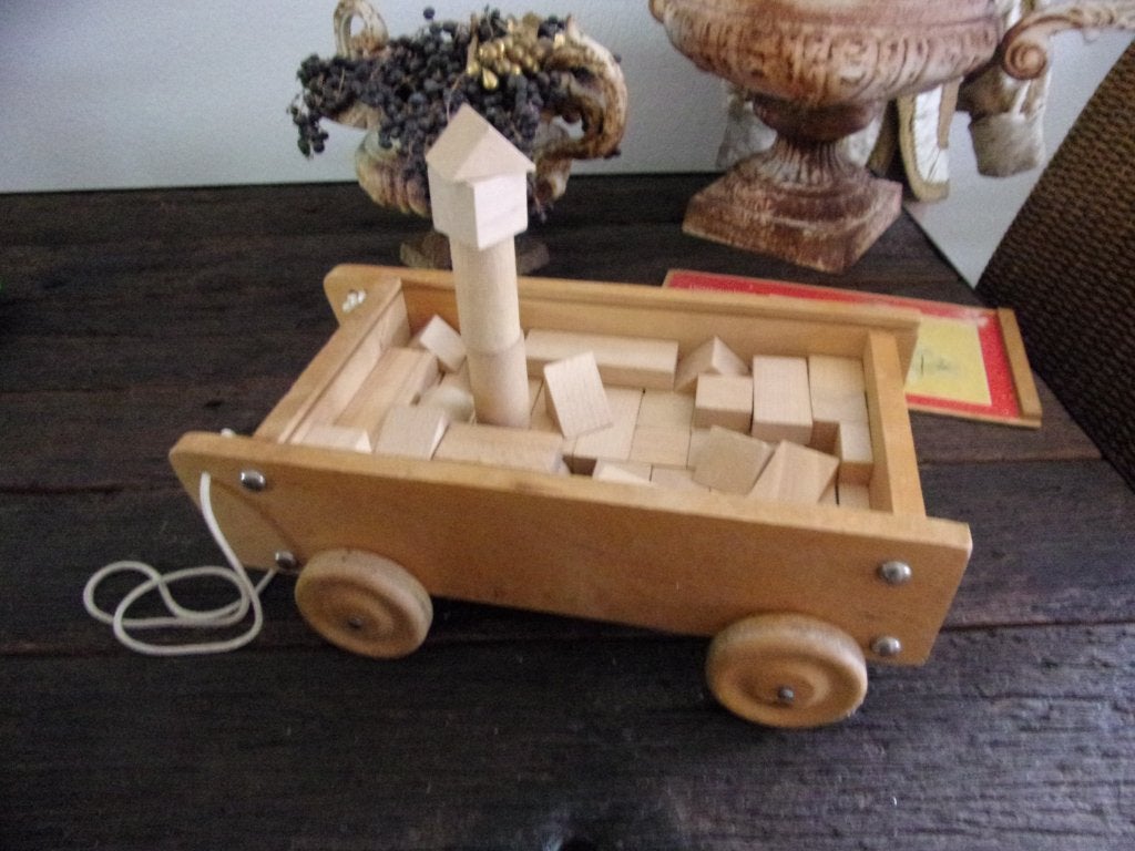Blokkenwagen, Ophalen of Verzenden, Zo goed als nieuw