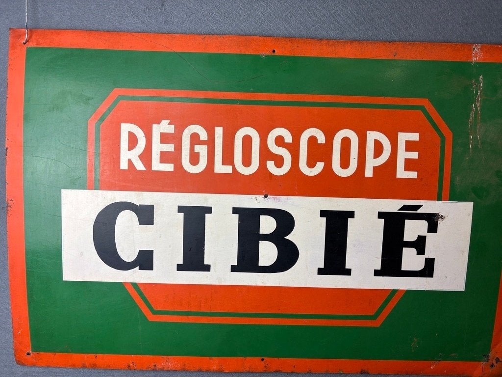 Oud originieel Cibie blikken reclamebord geen emaille 75x50, Reclamebord, Gebruikt, ., Ophalen of Verzenden