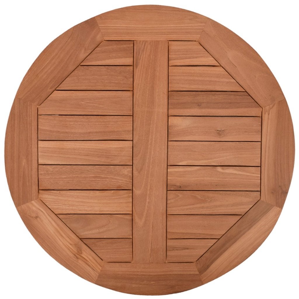 Teakhouten terras tafelblad rond 60 cm, Ophalen of Verzenden, Nieuw
