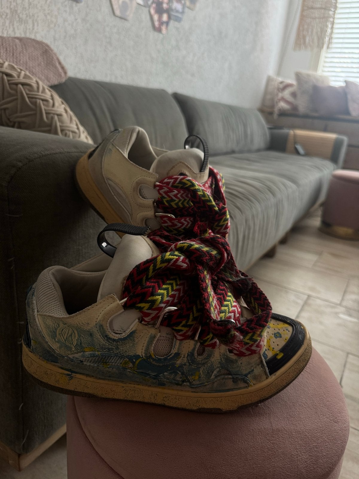 Lanvin Curb Sneakers - Gedragen, Ophalen of Verzenden, Gedragen, Overige kleuren, Sneakers of Gympen
