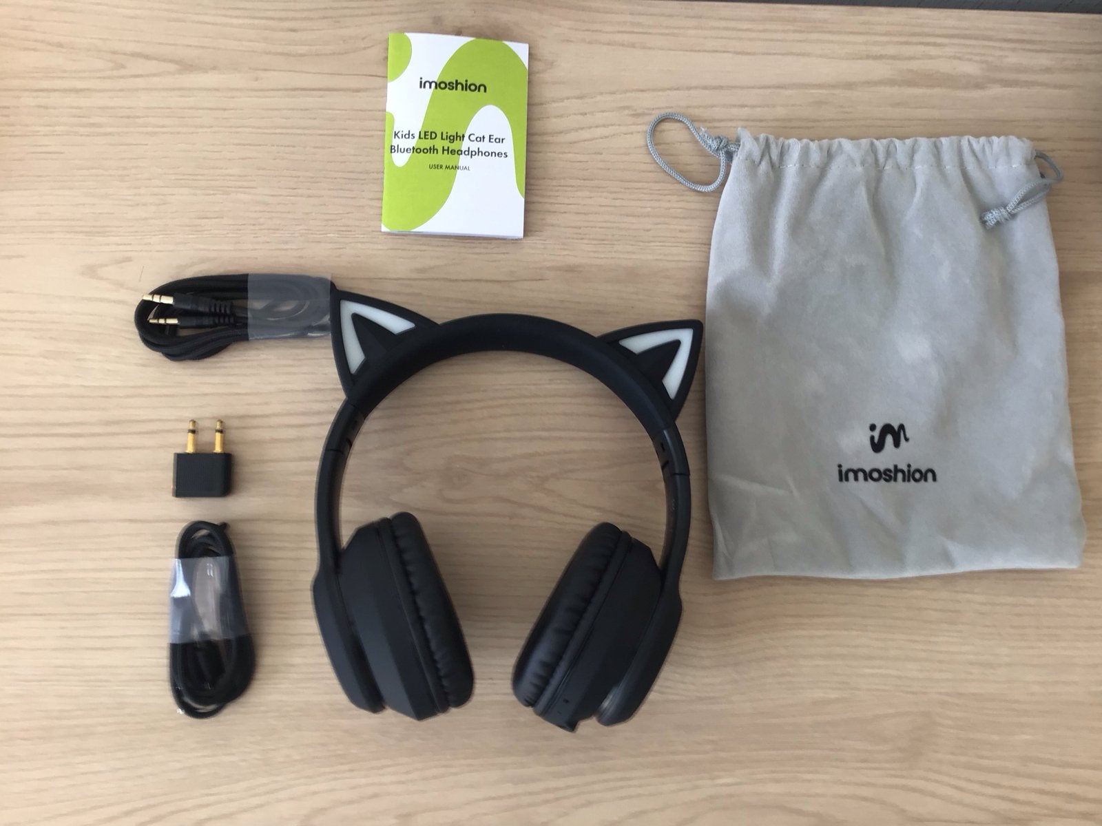 Imoshion Kids LED Light Cat Ear Bluetooth Koptelefoon, Bluetooth, Zo goed als nieuw, Over-ear, Zwart