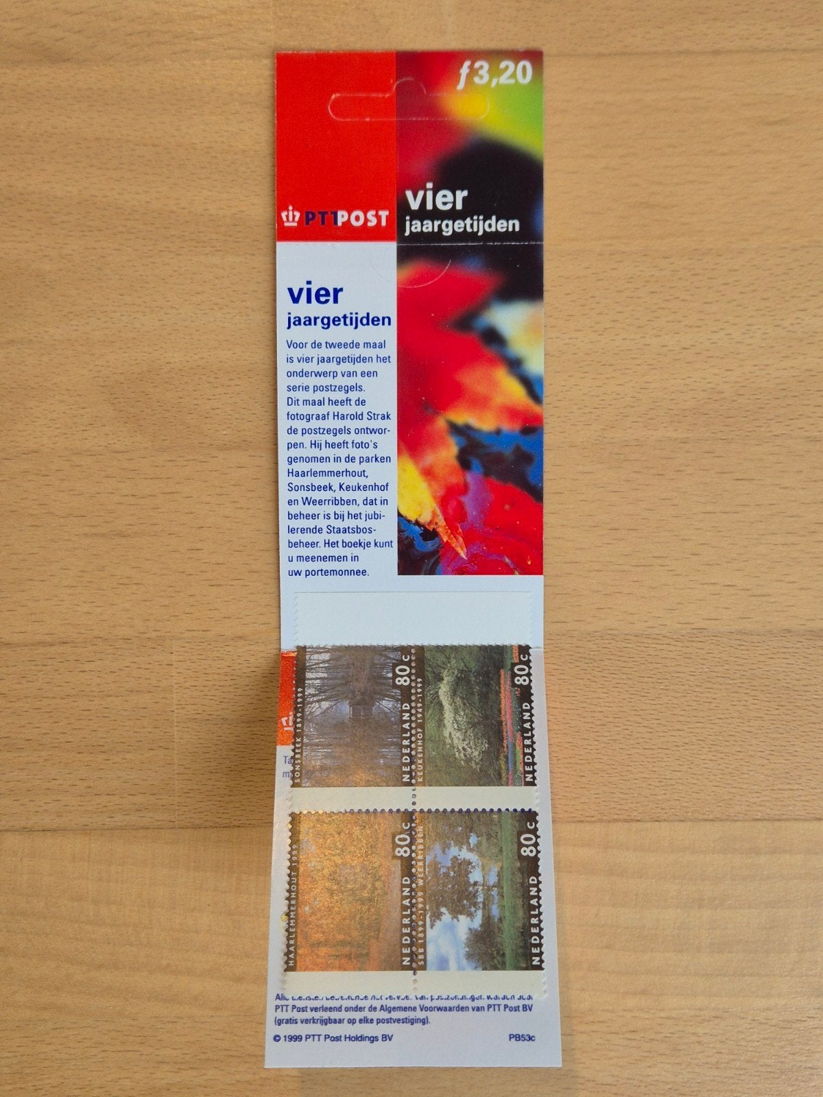 Nederland 1999 postzegelboekje PB 53c, Ophalen of Verzenden, Na 1940, Postfris