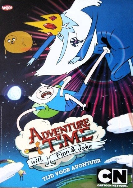 Adventure Time en Phineas and Ferb poster - Cartoon Network, Ophalen of Verzenden, A1 t/m A3, Film en Tv