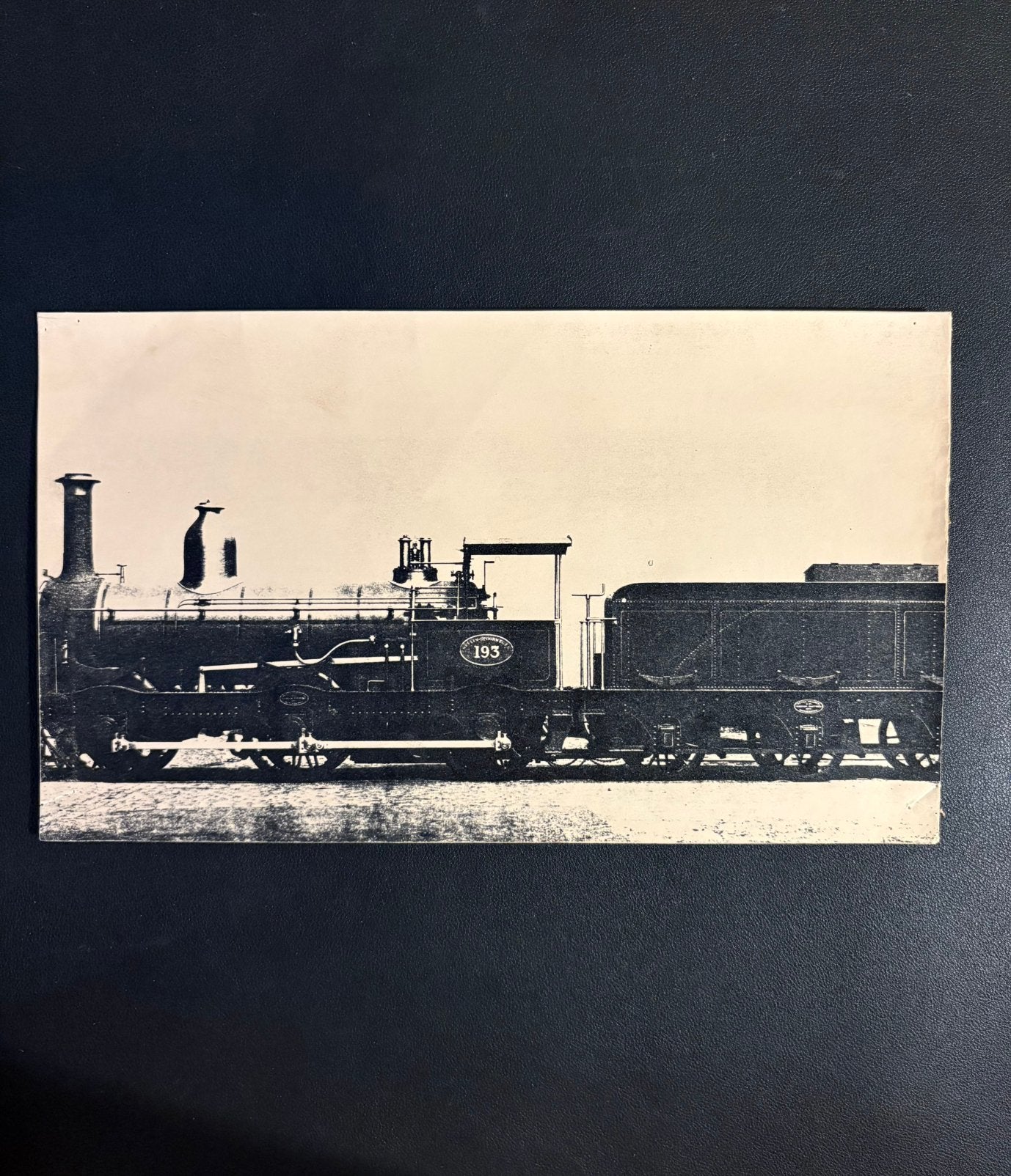 Grote oude foto stoomlocomotief SS 193, Verzamelen, Ophalen of Verzenden, Gebruikt, Trein