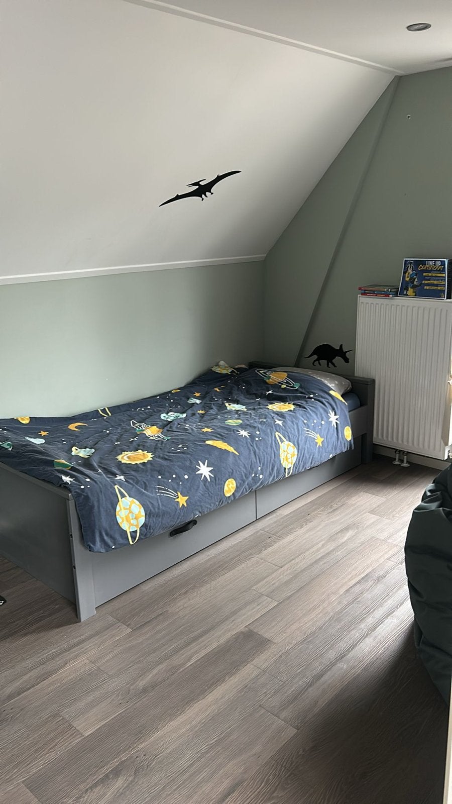 Woood Morris bed met opberglades, Ophalen, Gebruikt, 90 cm, Eenpersoons