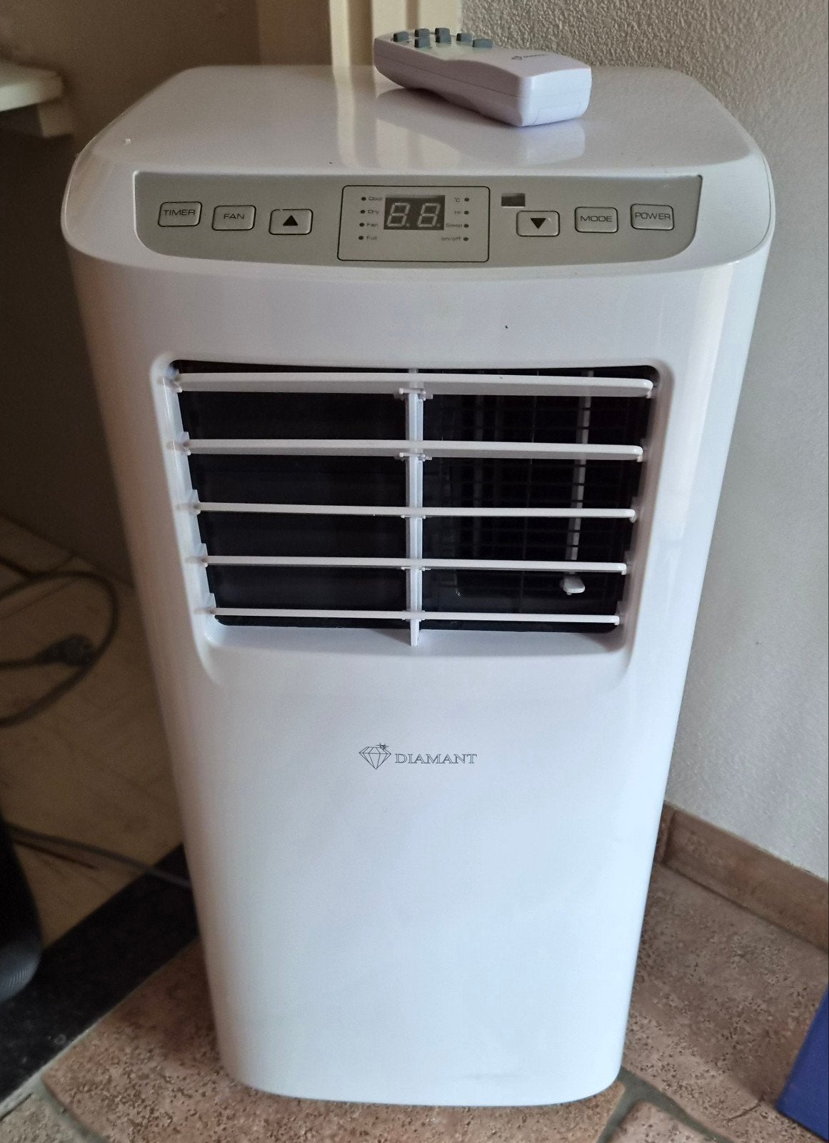 Diamant Mobiele Airco 7000BTU (2.0kW) - Energieklasse A, Minder dan 60 m³, 3 snelheden of meer, Ophalen of Verzenden, Zo goed als nieuw