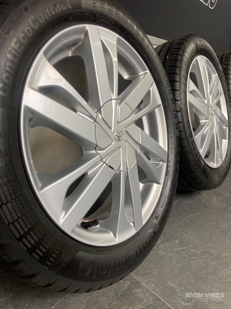 15” originele Toyota Aygo velgen + banden 4x100 165/60/15, Auto-onderdelen, Banden en Velgen, Gebruikt, 15 inch, -, -