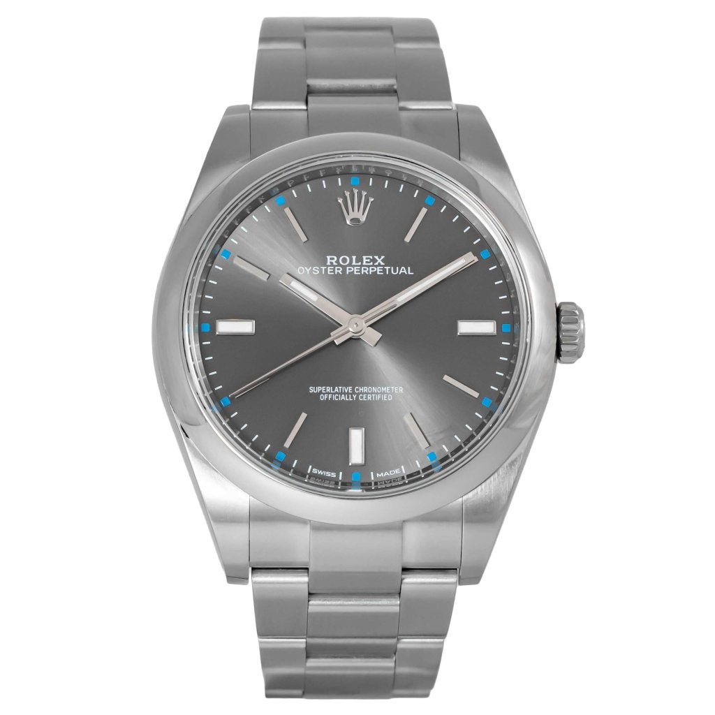 Rolex Oyster Perpetual 39 Rhodium Dial 114300