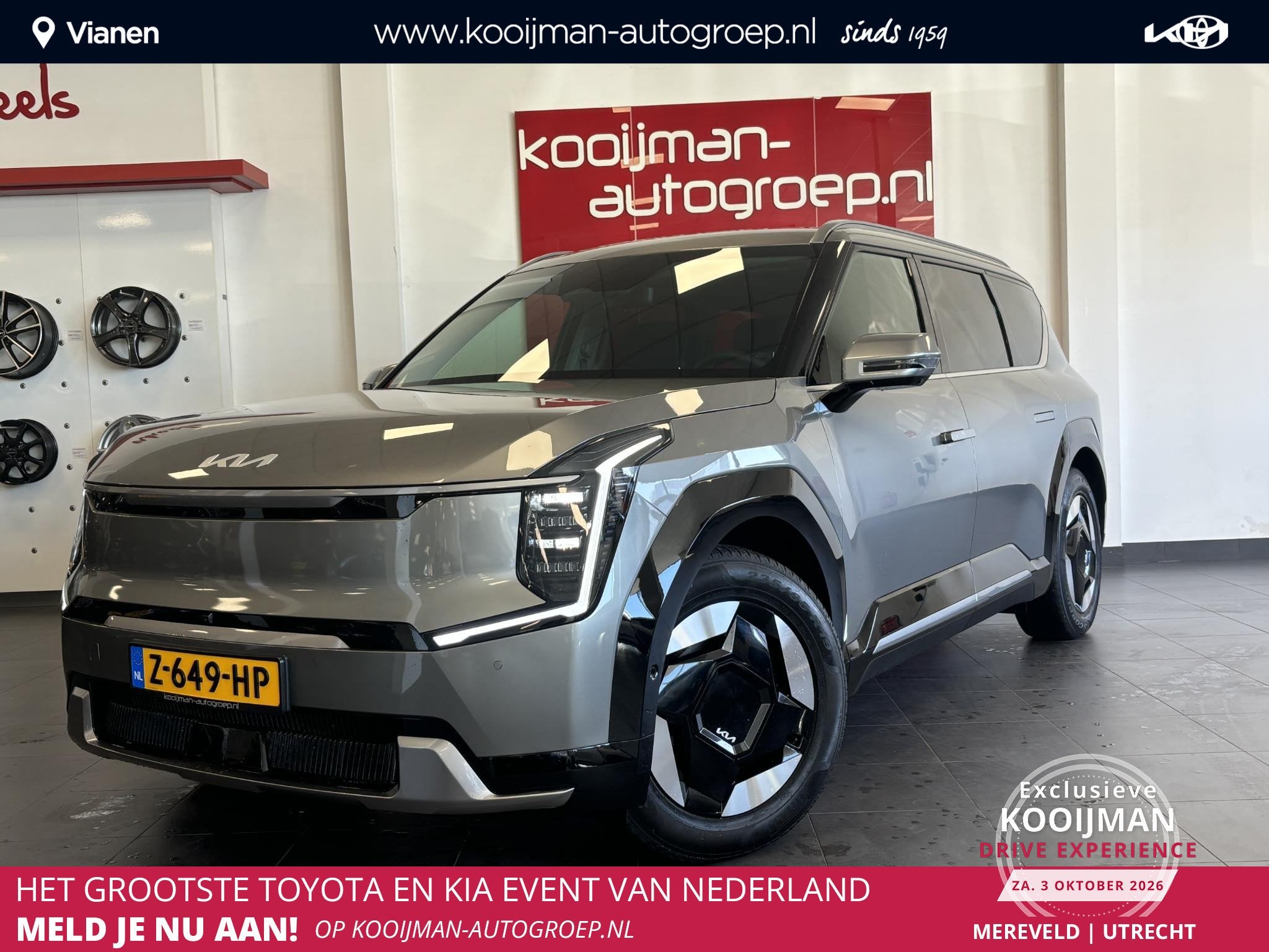 Kia EV9 Plus AWD 99.8 kWh, Auto's, Automaat, 124 €/maand, Lichtsensor, 2525 kg