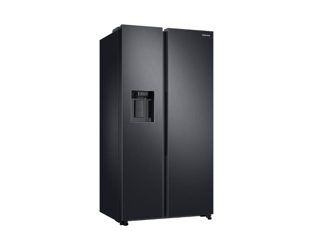 Samsung - Side-by-side koelkast & vriezer - zwart, Ophalen, 200 liter of meer, 60 cm of meer, Met aparte vriezer