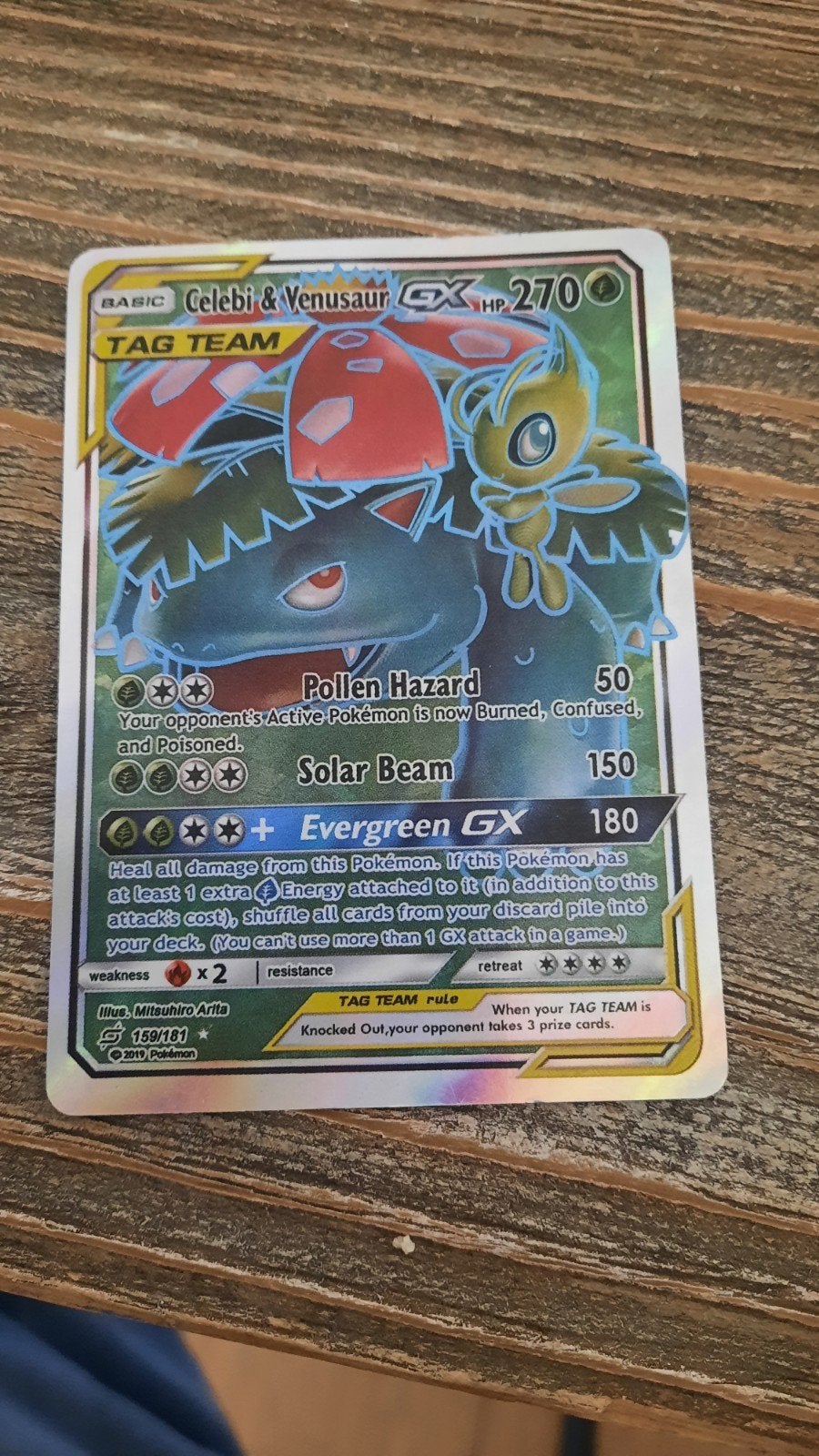 Celebi & Venusaur GX TAG TEAM Pokémon kaart 159/181, Ophalen of Verzenden