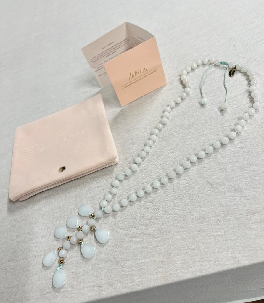 Parel ketting - Lola Rose London + Certificaat witte parels, Verstelbaar, Wit, Nieuw, Ophalen of Verzenden