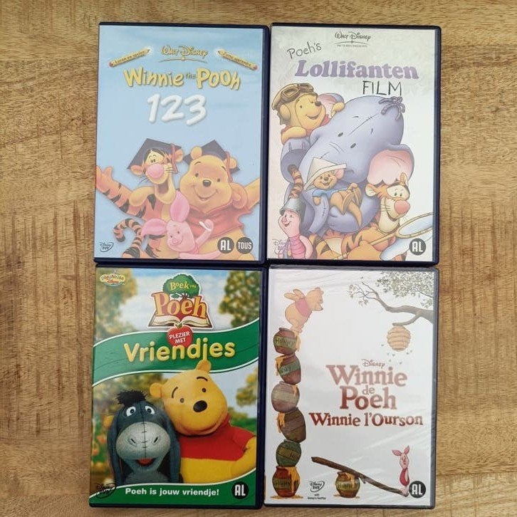 Winnie de Poeh DVD Boxset - 4 films, Cd's en Dvd's, Dvd's | Kinderen en Jeugd, Gebruikt, Film, Avontuur, Alle leeftijden, Ophalen of Verzenden