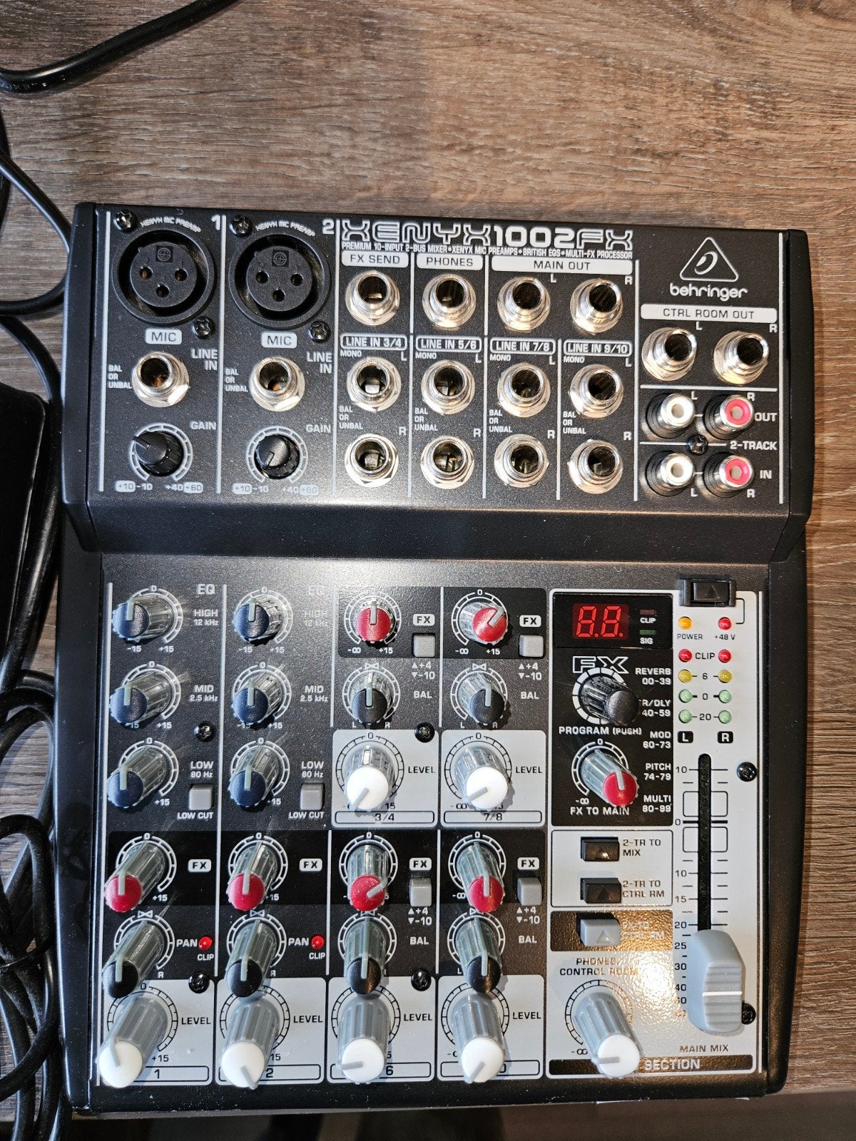 Behringer Xenyx 1002FX Mixer - Compacte mengtafel, Ophalen, Zo goed als nieuw, 5 tot 10 kanalen, Microfooningang
