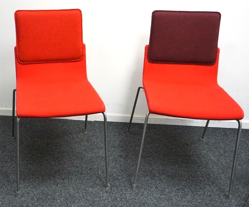 Gispen Triennial Design Stoelen | Rood Mix | 5 Stuks | Stoel, Gebruikt, -, -, Ophalen of Verzenden