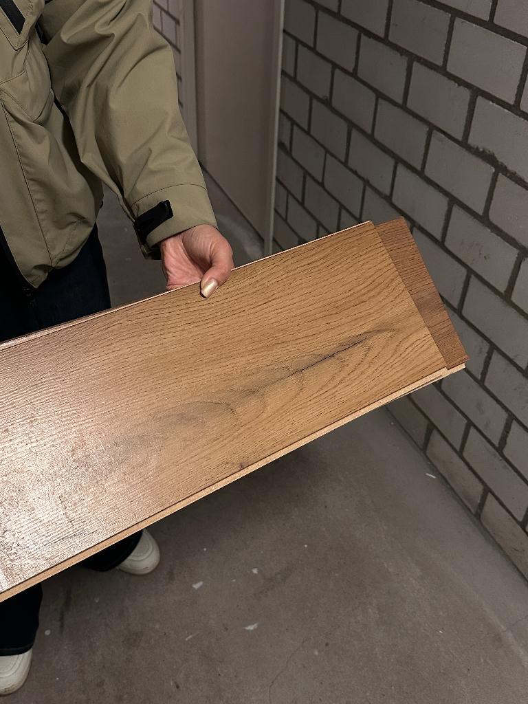 Eiken Houten vloer, Ophalen, 50 tot 150 cm, Vloerdelen of -planken, Zo goed als nieuw