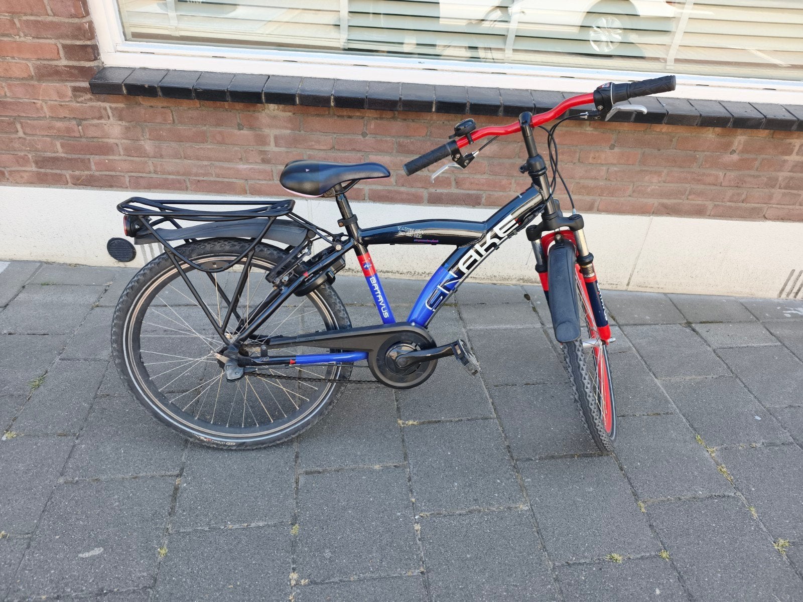 Batavus Snake 24 inch kinderfiets - 3 versnellingen, Fietsen en Brommers, Ophalen, 20 inch of meer, Gebruikt, Velgrem