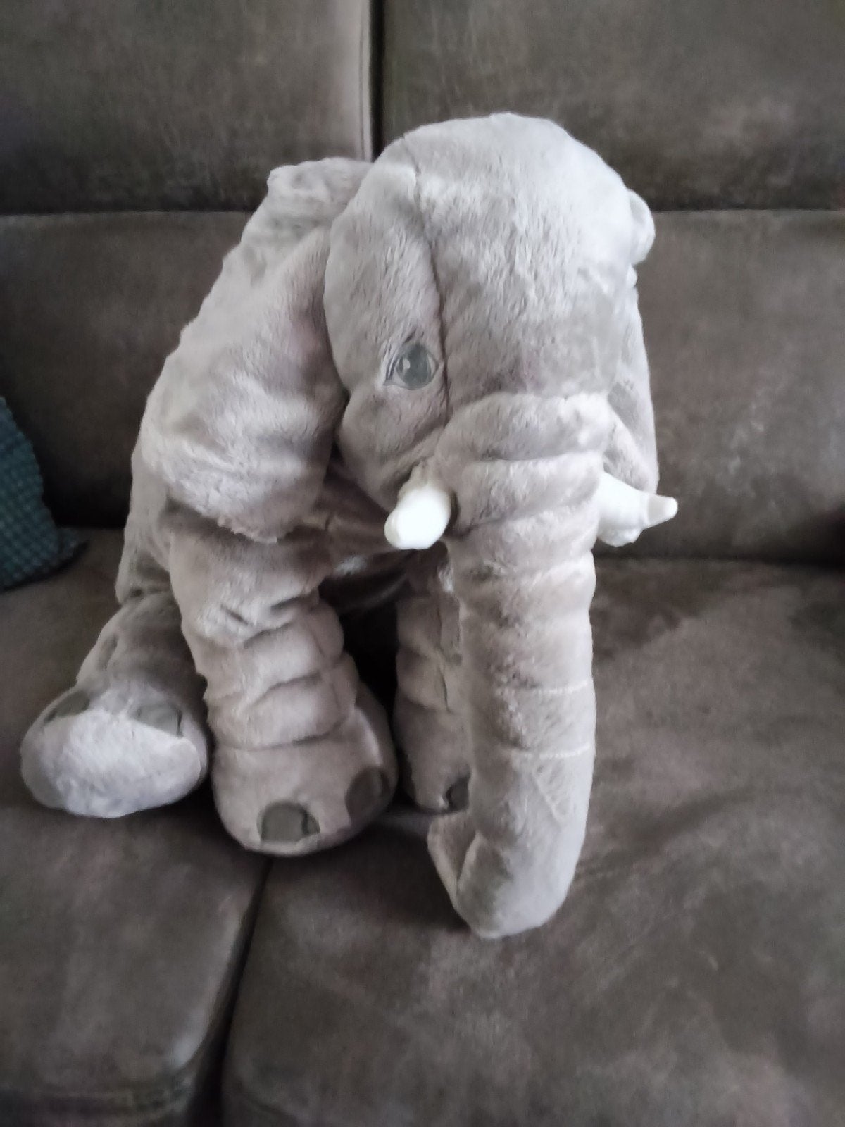 IKEA Knuffel Olifant - Grote Grijze Knuffel, IKEA, Grijs, Ophalen of Verzenden, Zo goed als nieuw