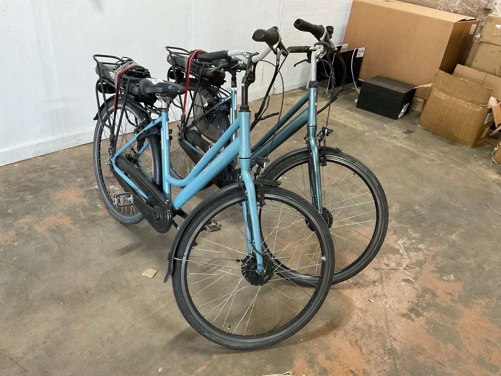 Twee Van Leeuwenburg elektrische fietsen, Gebruikt, 51 tot 55 cm, 30 tot 50 km per accu, Ophalen