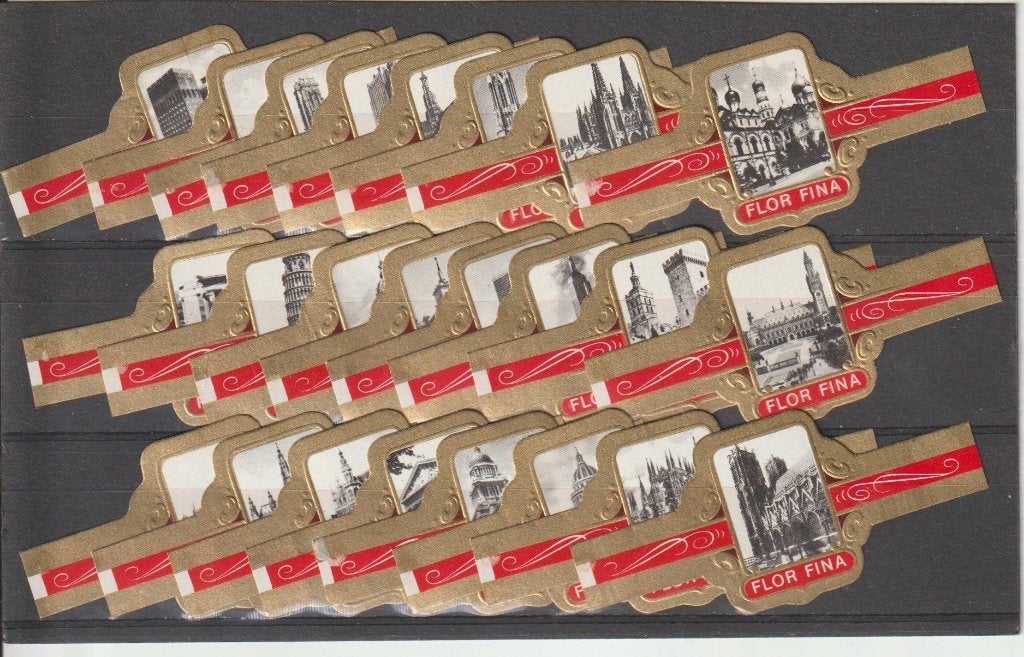 reeks 553 gebouwen  1-24  sigarenbanden, Ophalen of Verzenden, Zo goed als nieuw, Sigarenbandjes