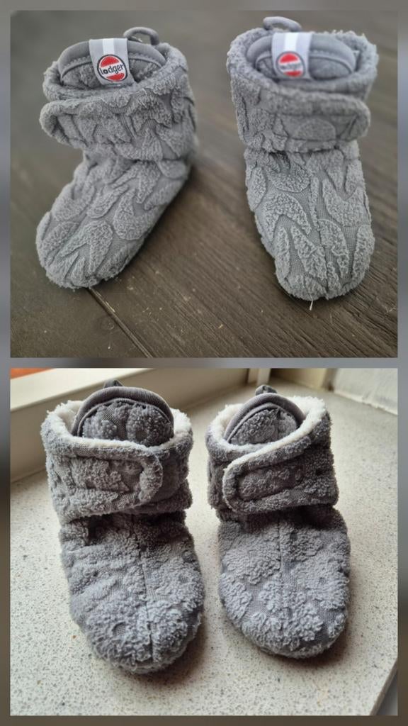 2 x grijze Lodger sloffen. Maat 3-6 maanden, Kinderen en Baby's, Babykleding | Schoentjes en Sokjes, Lodger, Slofjes, Jongetje of Meisje